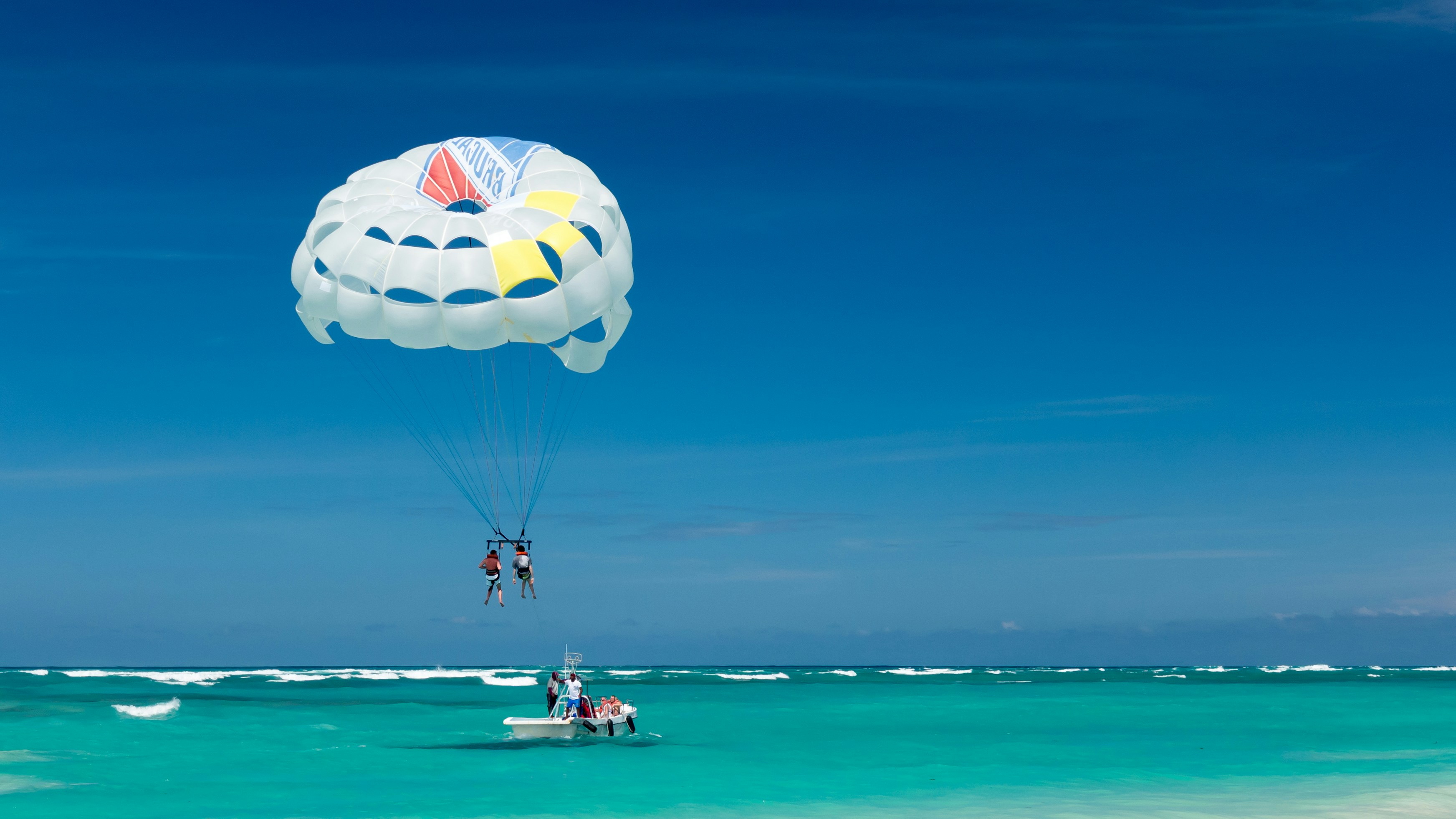 Parasailing adventure representing student travel
